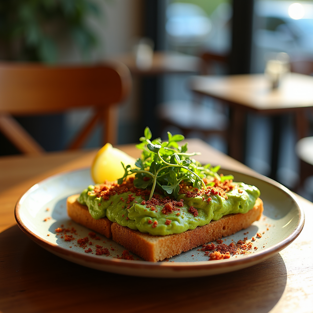 Tostada de aguacate
